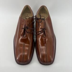 Brown Upper Leather Oxford Dress Shoes VTG Preppy Elegant Style Size 9.5 US Men